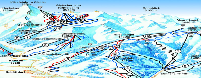 Kaprun-ski-map