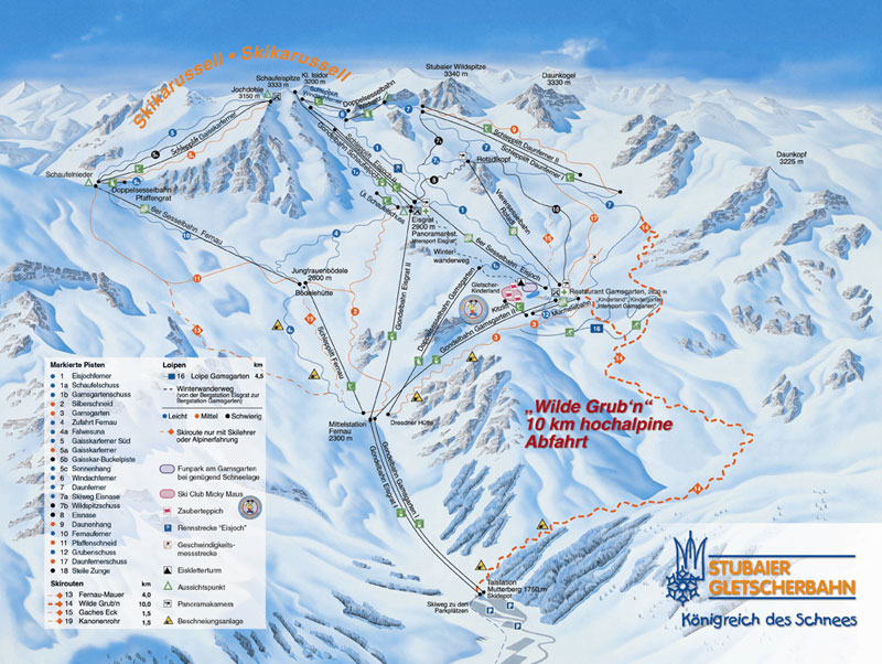 Neustift-Mieders-Ski-Map