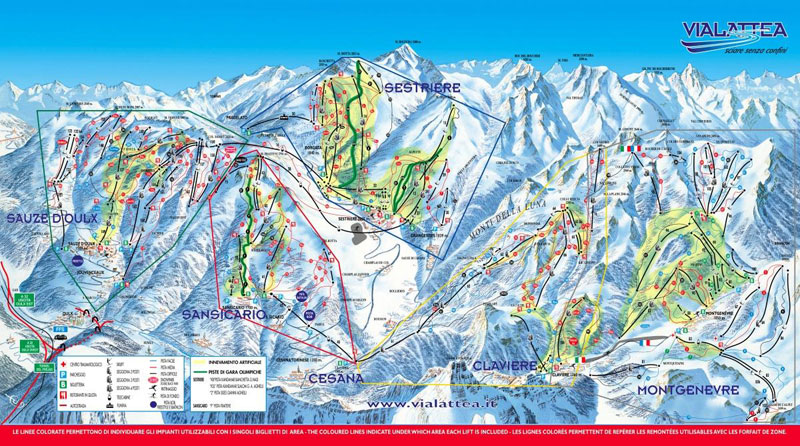 Sestriere-skimap