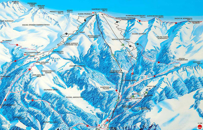 Zakopane-ski-map