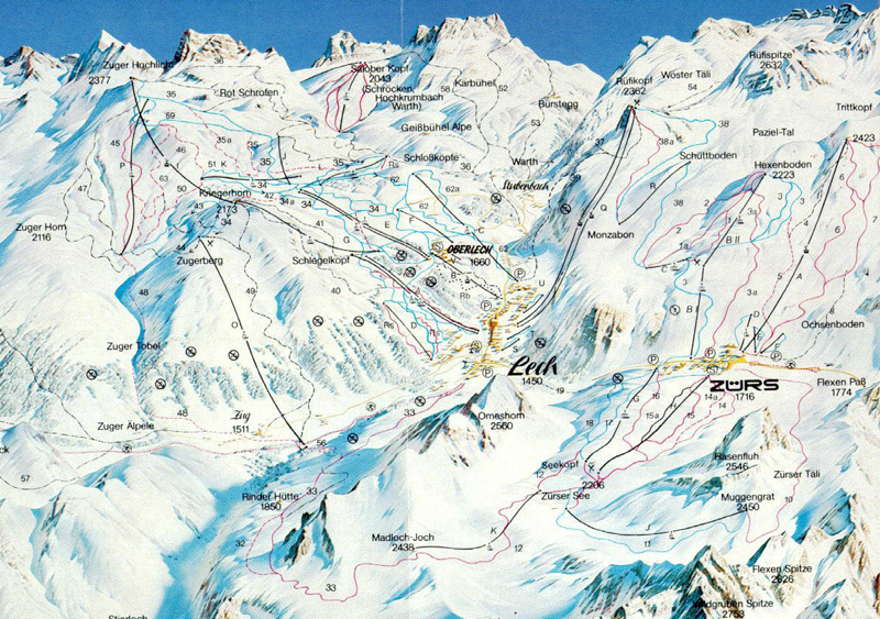 lech zurs piste map1