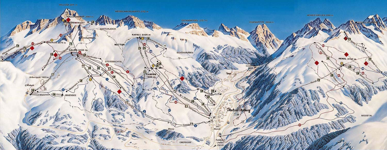 st Anton piste map