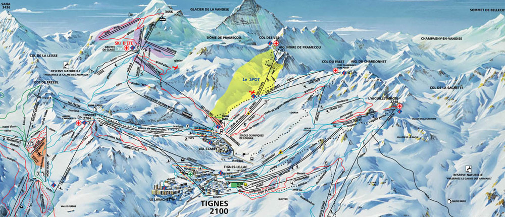 tignes piste map